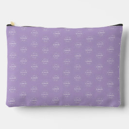 Stilvoller Logo-Druck Organizer Blasslila Zubehörtasche