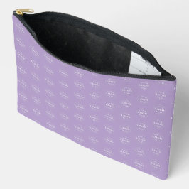 Stilvoller Logo-Druck Organizer Blasslila Zubehörtasche