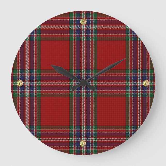 Stilvoller MacFarlane Tartan-karierte Uhr (Vorderseite)