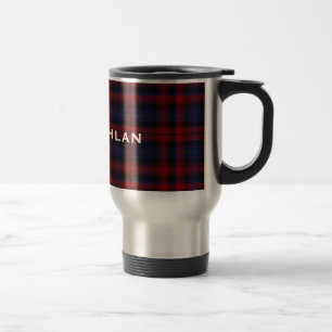 Stilvoller MacLachlan Tartan-karierte Reise-Tasse Reisebecher