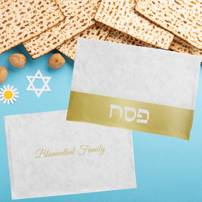 Stilvoller Marmor und hebräischer Pesach Pessach Kissenbezug (Von Creator hochgeladen)