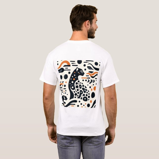 Stilvoller Men-T - Shirt mit Minimalistischer Chee (Schwarz voll)