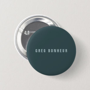 Stilvoller moderner Name   Blau Grau Button