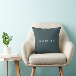 Stilvoller moderner Name Blau Grau Kissen
