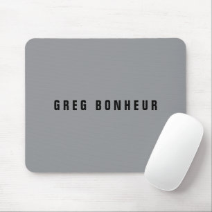Stilvoller moderner Name   Grau & Schwarz Mousepad