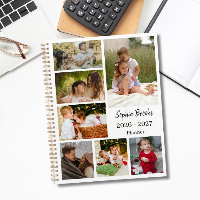 Stilvoller moderner Terminplaner mit 6-Foto-Collag Planer (Von Creator hochgeladen)