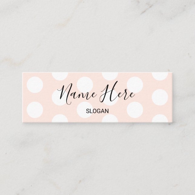 Stilvoller moderner Tupfen-MiniVisitenkarten Mini Visitenkarte (Vorderseite)