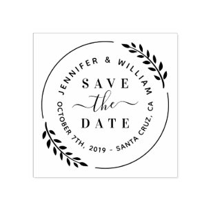 Stilvoller moderner Wreath u. niedliches Skript Gummistempel