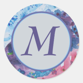 Stilvoller Monogram-Umschlag Aufkleber