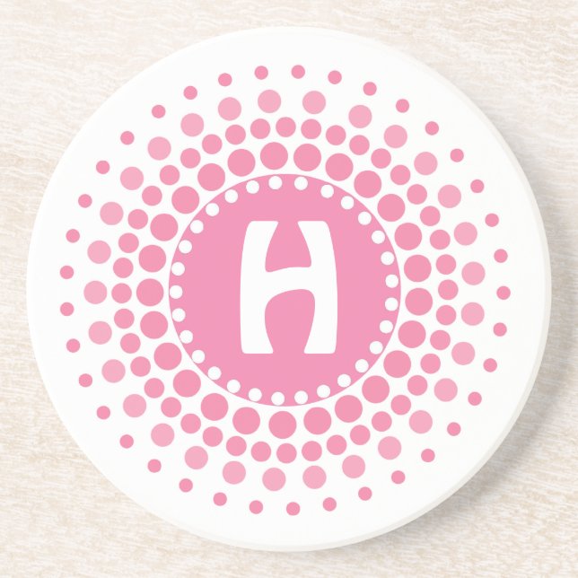 Stilvoller Monogrammstein Untersetzer (Vorne)