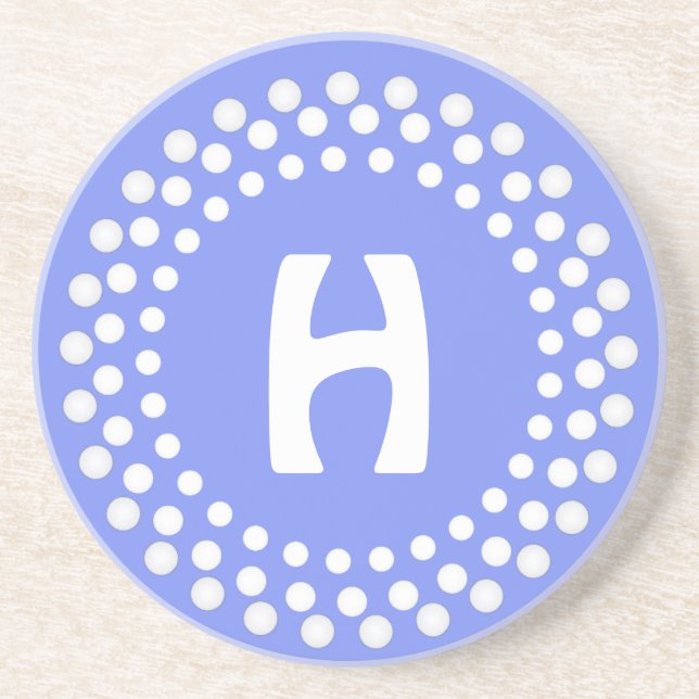 Stilvoller Monogrammstein Untersetzer (Vorne)