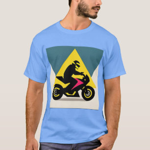 Stilvoller Motorradfahrer auf einem Retro-Motorrad T-Shirt