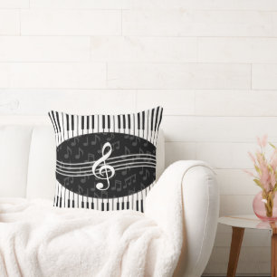 Stilvoller Musiknoten-dreifacher Clef-und Kissen