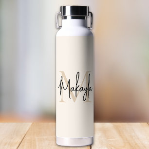 Stilvoller Namensmonogramm Trinkflasche