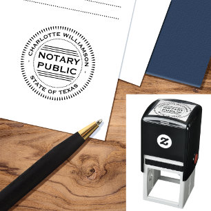 Stilvoller Notar Public Loan Signing Agent Permastempel