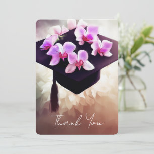 Stilvoller Orchids-Abschluss Dankeskarte