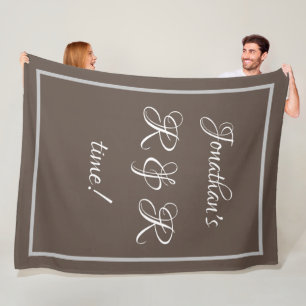 Stilvoller Personalisierter Name Rustic Tan "R & R Fleecedecke