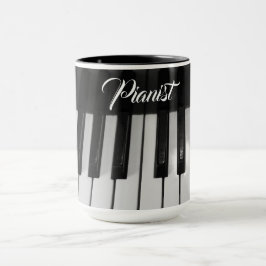 Stilvoller professioneller Pianist Tasse