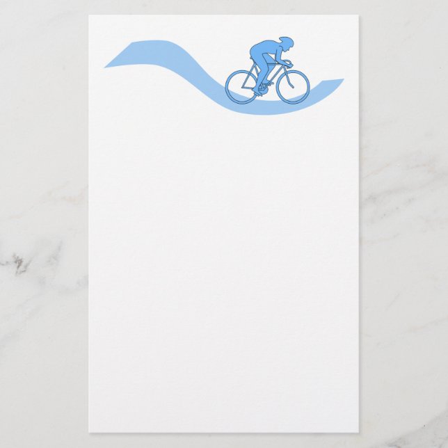 Stilvoller radfahrender themenorientierter Entwurf Briefpapier (Vorderseite)