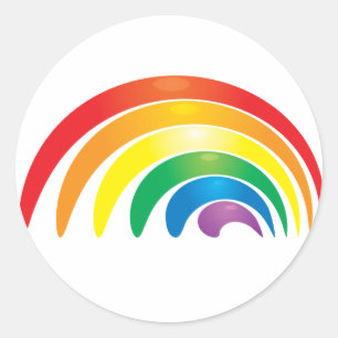 Stilvoller Regenbogen Runder Aufkleber