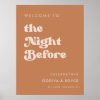 Stilvoller Retro-brauner Zucker Die Nacht vor dem 