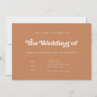 Stilvoller Retro-brauner Zucker Einfache Hochzeit