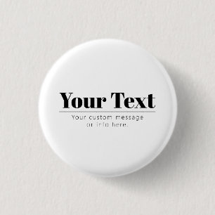 Stilvoller Retro-Modern-Text   Schwarz & Weiß Button