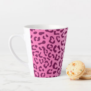 Stilvoller rosa Leopardenprint Milchtasse