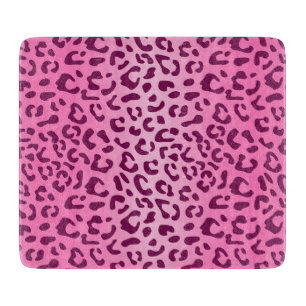 Stilvoller rosa Leopardenprint Schneidebrett