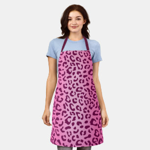 Stilvoller rosa Leopardenprint Schürze
