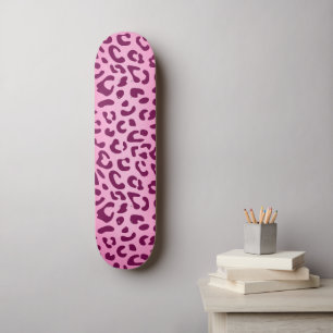 Stilvoller rosa Leopardenprint Skateboard