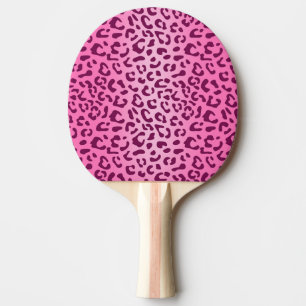 Stilvoller rosa Leopardenprint Tischtennis Schläger
