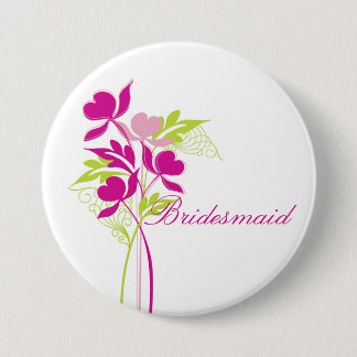 Stilvoller rosa u. grüner button