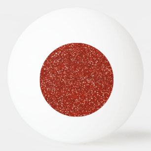 Stilvoller roter Glitzer Tischtennisball