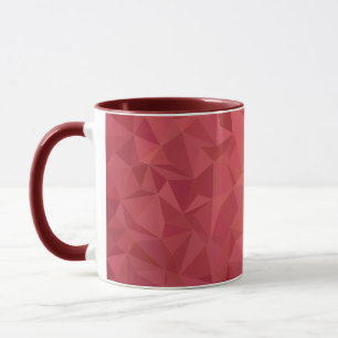 Stilvoller roter Polygon-Kunstbecher für Geschenke Tasse