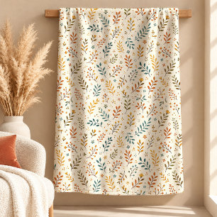 Stilvoller Rust-Sage-Boho-Wurfdecken-Design Art Fleecedecke