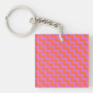 Stilvoller Schlüsselanhänger mit Pink und Orange Z