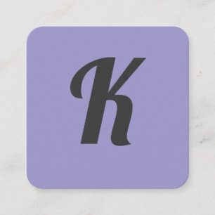 Stilvoller Schriftart Lila Hintergrund Quadratische Visitenkarte