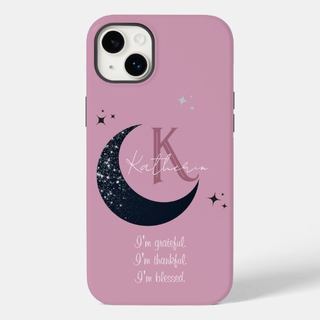 Stilvoller Schwarzer Mond Case-Mate iPhone Hülle (Rückseite)