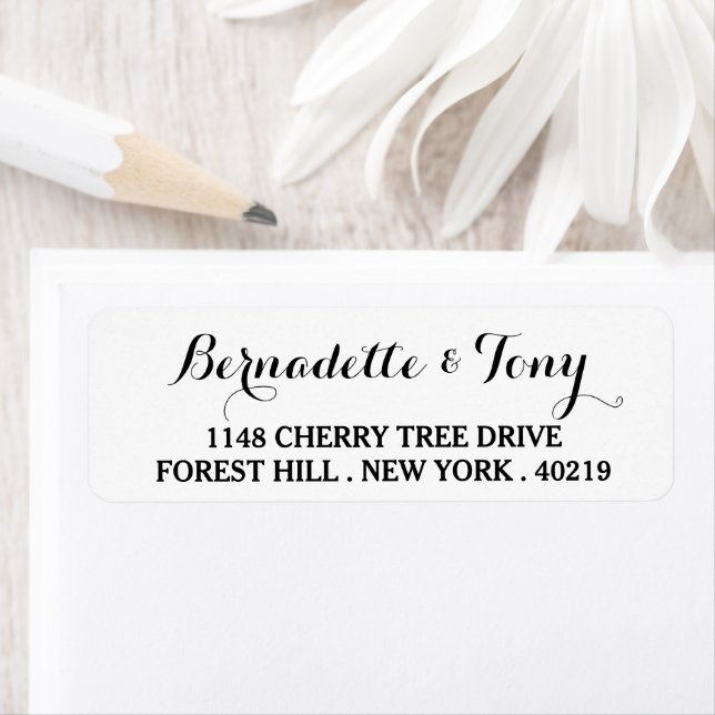 Stilvoller Script-Individuelle Name und -Adresse (Insitu)