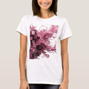 Stilvoller Silberner ABSTRACT ART Kunstdruck v2 T-Shirt