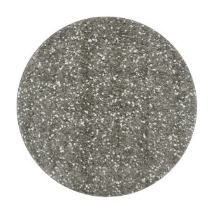 Stilvoller silberner Glitzer Schneidebrett