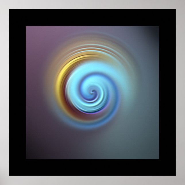 stilvoller Swirl Poster (Vorne)