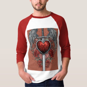 "Stilvoller T - Shirt mit Herzdesign Lässig & Tren
