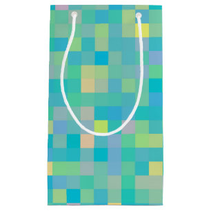 Stilvoller trendiger fröhlicher Multicolor-Mosaik- Kleine Geschenktüte