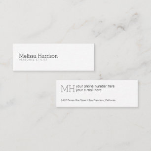 stilvoller u. moderner unbedeutender beruflicher mini visitenkarte