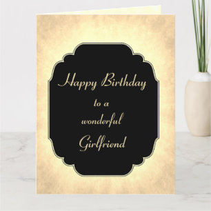 Stilvoller und chic Happy Birthday Freundin Karte