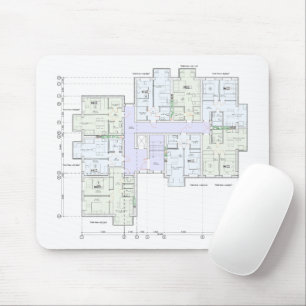Stilvoller und funktionaler Bauplan Mousepad