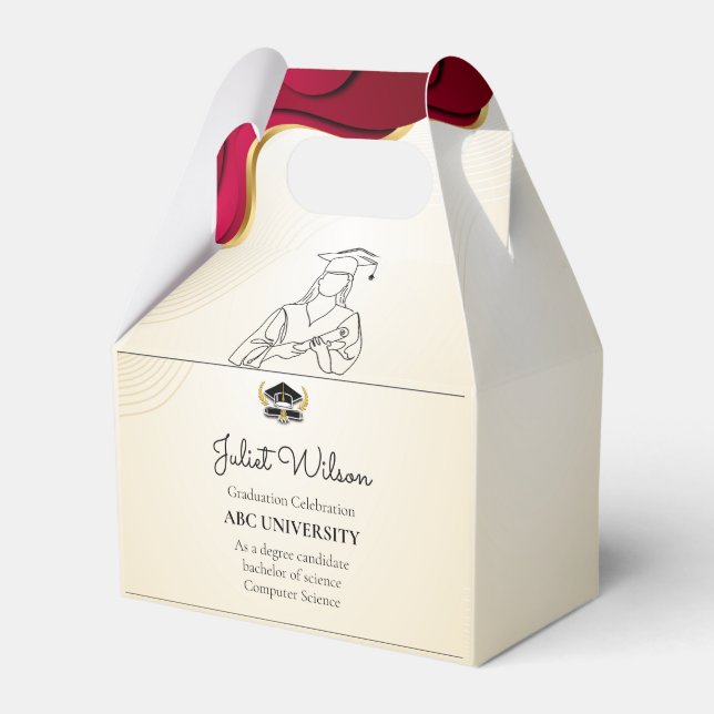 Stilvoller Uni-Abschluss Geschenkschachtel (Vorderseite)