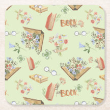 Stilvoller Untersetzer mit Buchmotiv